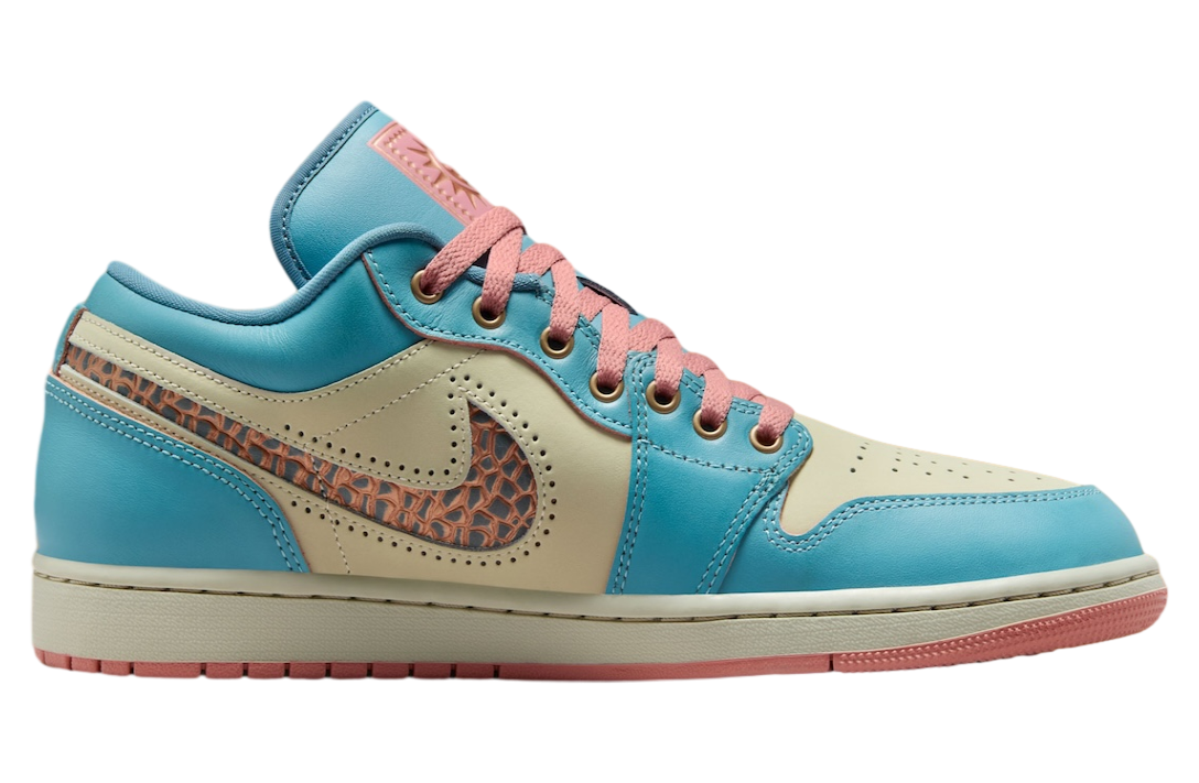 Air Jordan 1 Low Somos Eternos Denim Turquoise / Red Stardust - Image 3