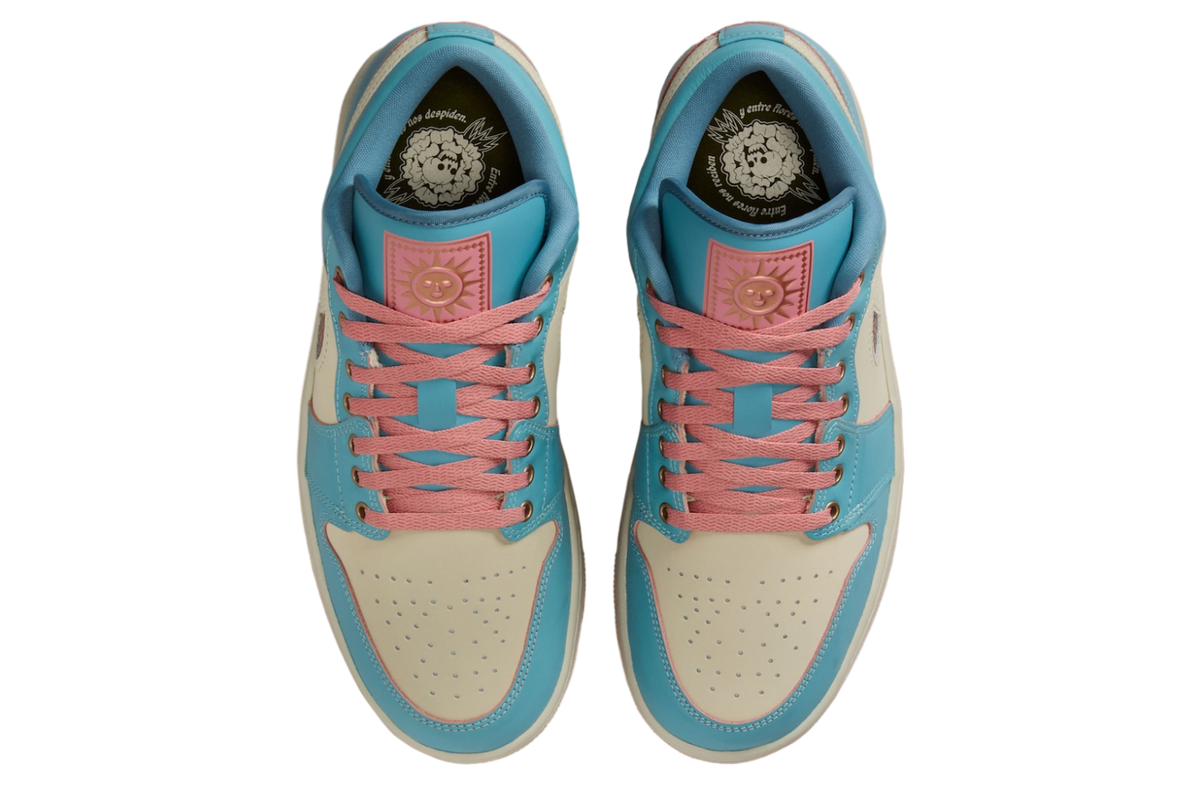 Air Jordan 1 Low Somos Eternos Denim Turquoise / Red Stardust - Image 4