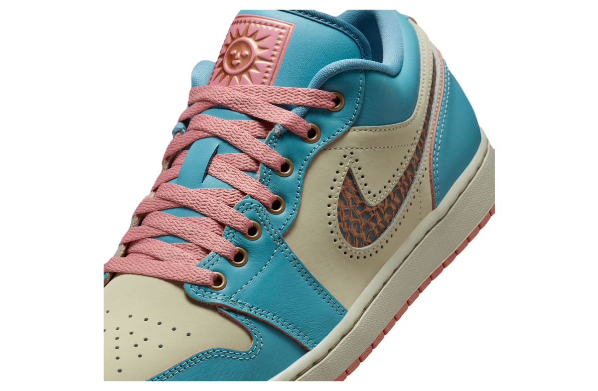 Air Jordan 1 Low Somos Eternos Denim Turquoise / Red Stardust - Image 7