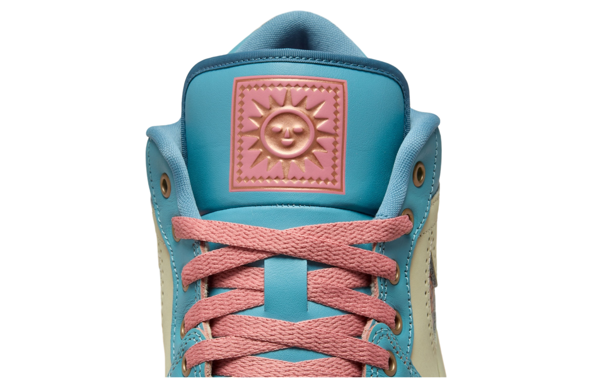 Air Jordan 1 Low Somos Eternos Denim Turquoise / Red Stardust - Image 9