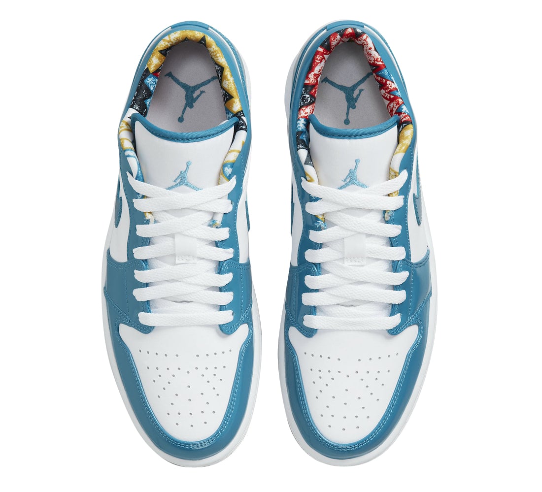 Air Jordan 1 Low Teal White - Image 4