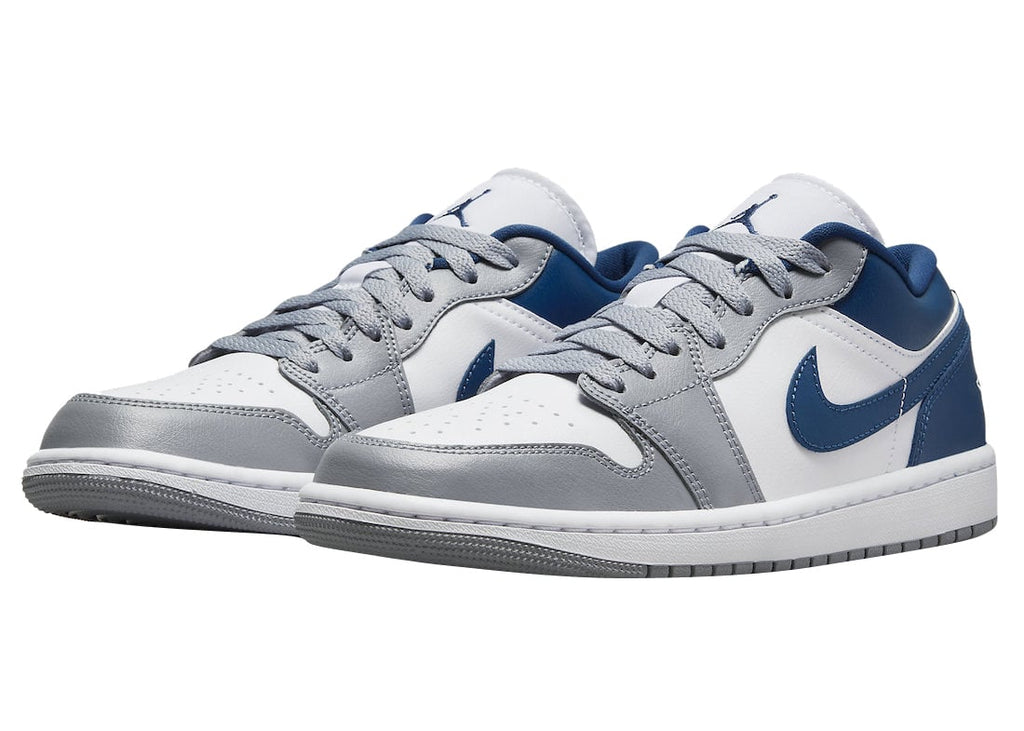 Air Jordan 1 Low White Grey Blue - Image 2