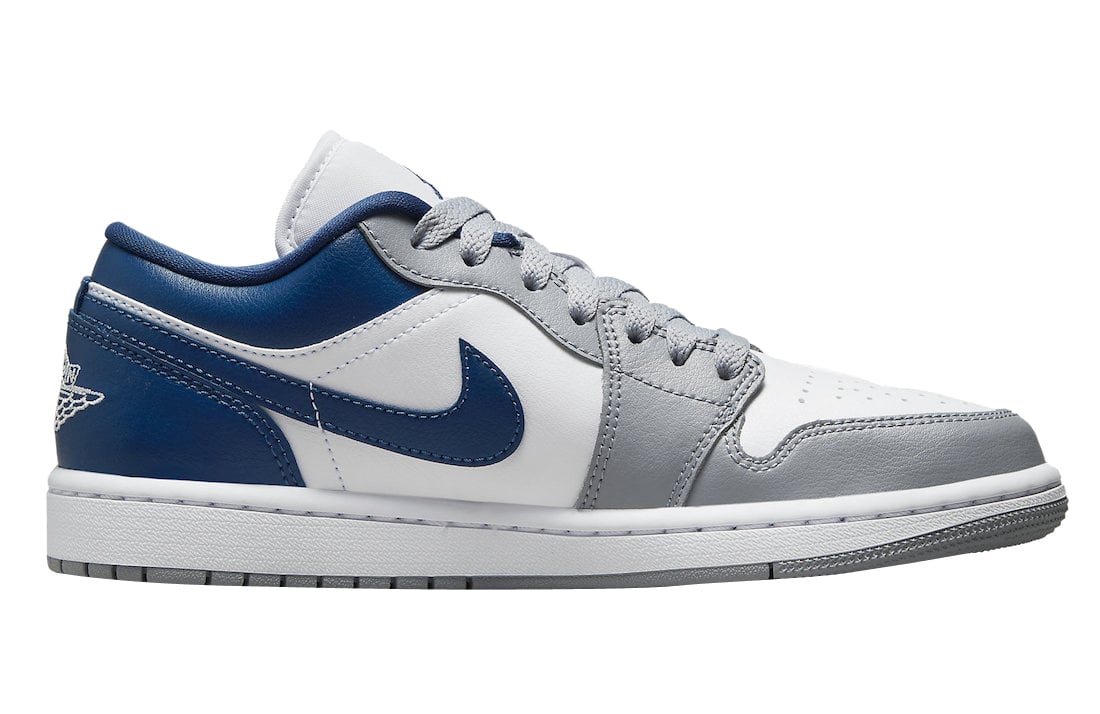 Air Jordan 1 Low White Grey Blue - Image 3