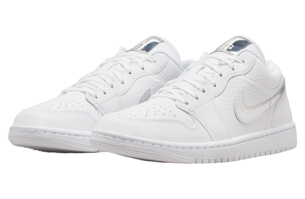 Air Jordan 1 Low White / Metallic Silver - Image 2