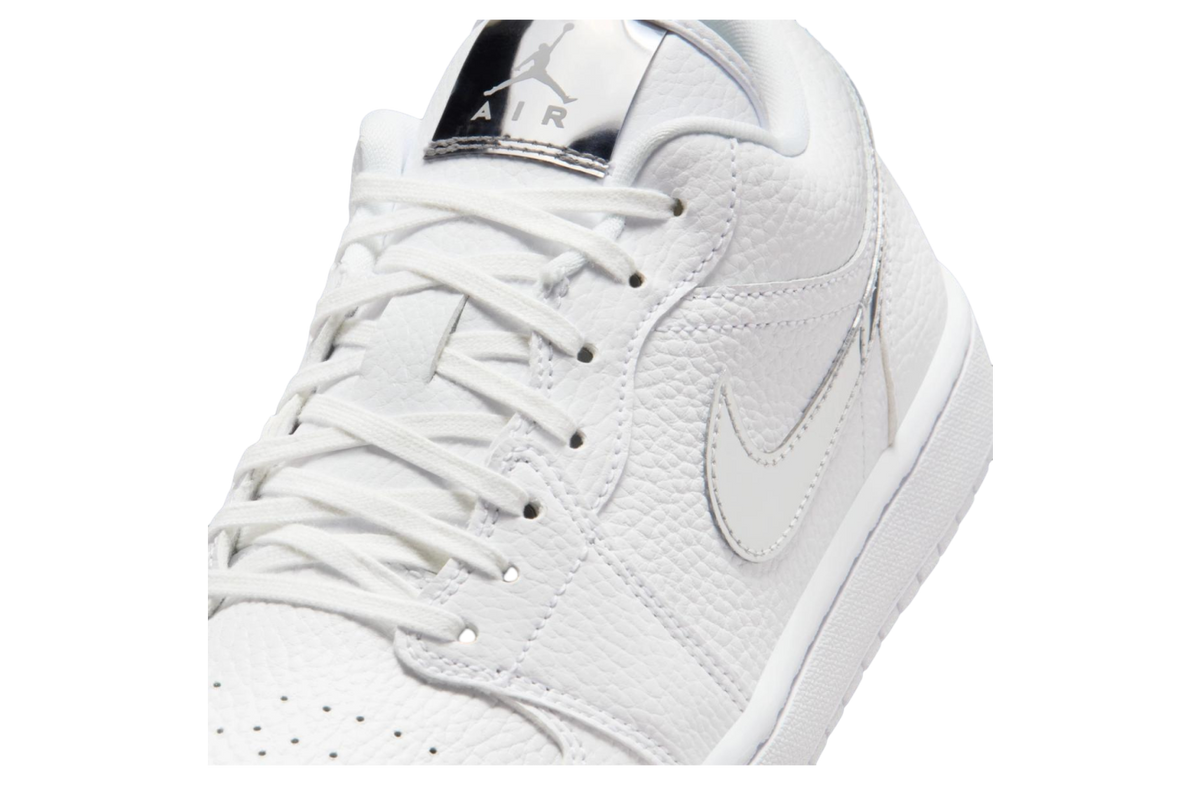 Air Jordan 1 Low White / Metallic Silver - Image 7