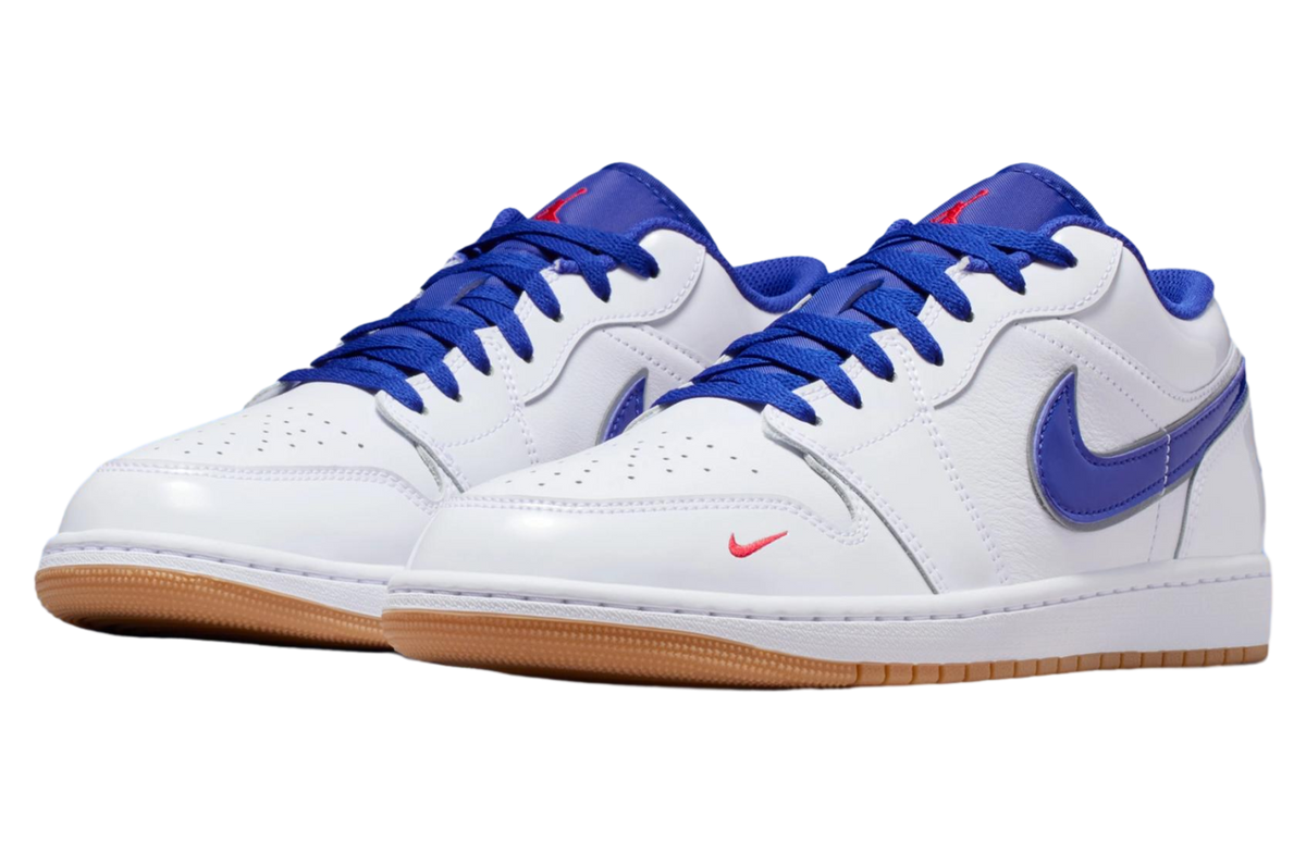 Air Jordan 1 Low White / Old Royal - Image 3