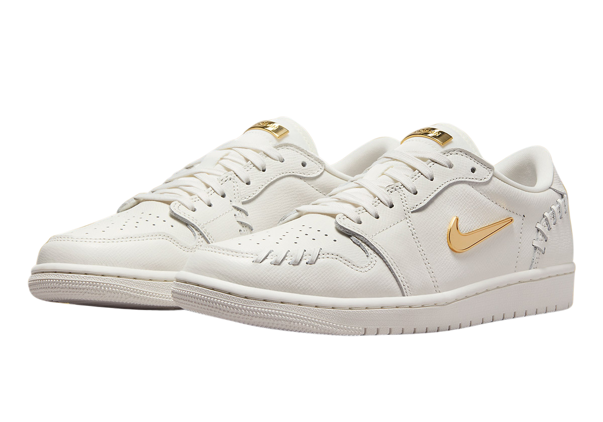 Air Jordan 1 Low WMNS Method of Make White Metallic Gold - Image 2