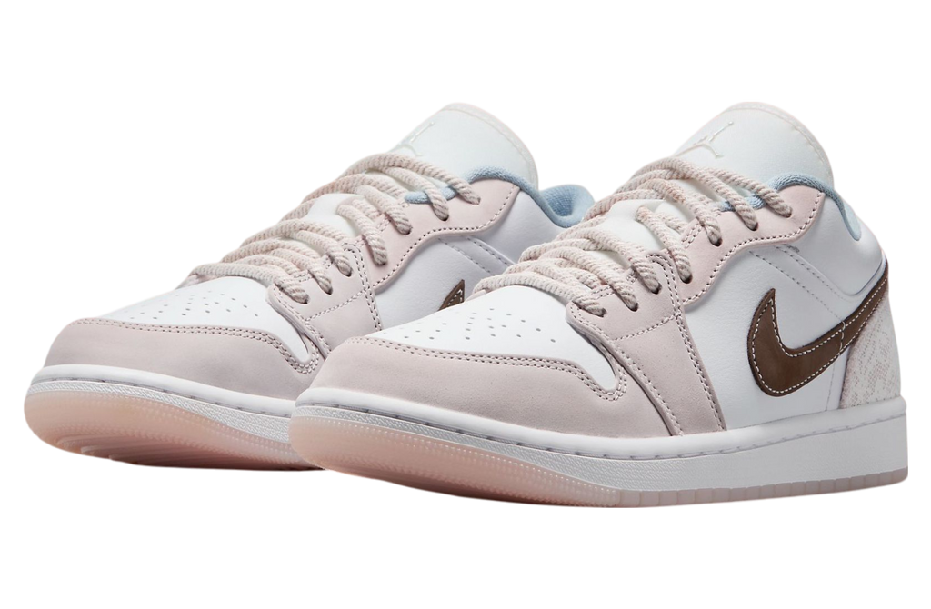 Air Jordan 1 Low WMNS White / Light Soft Pink - Image 2