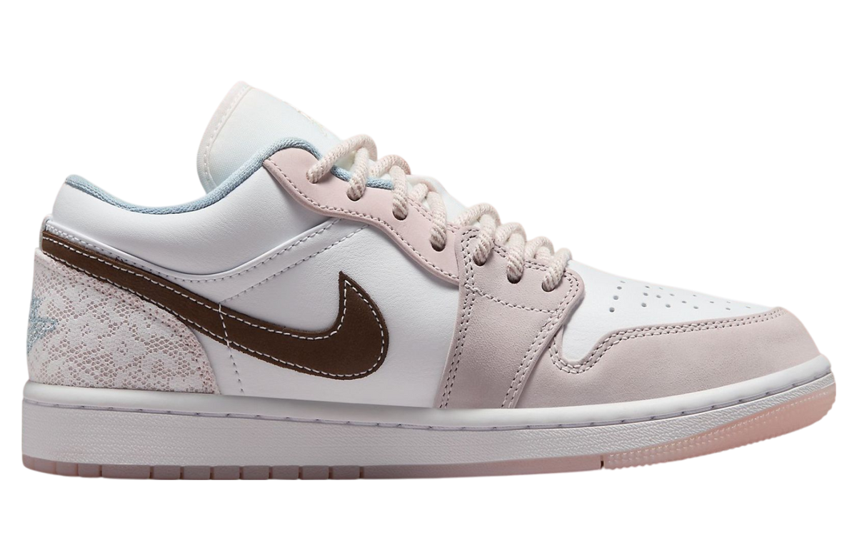 Air Jordan 1 Low WMNS White / Light Soft Pink - Image 3