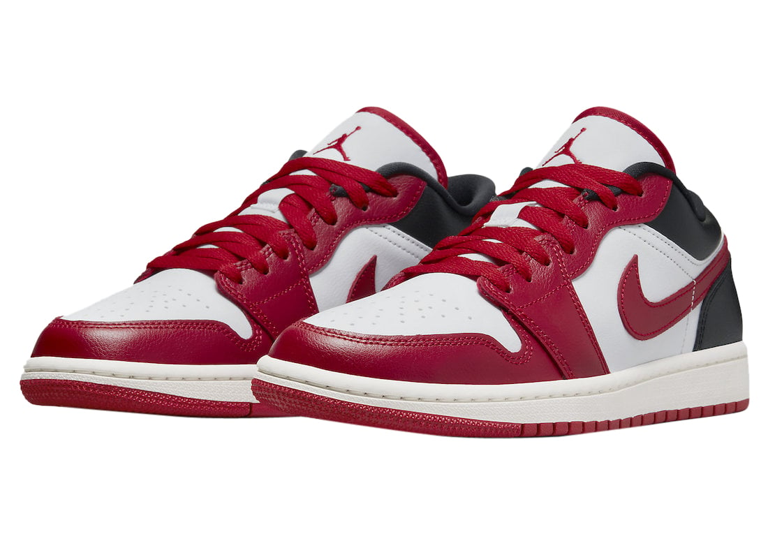 Air Jordan 1 Low WMNS White Red Black - Image 2