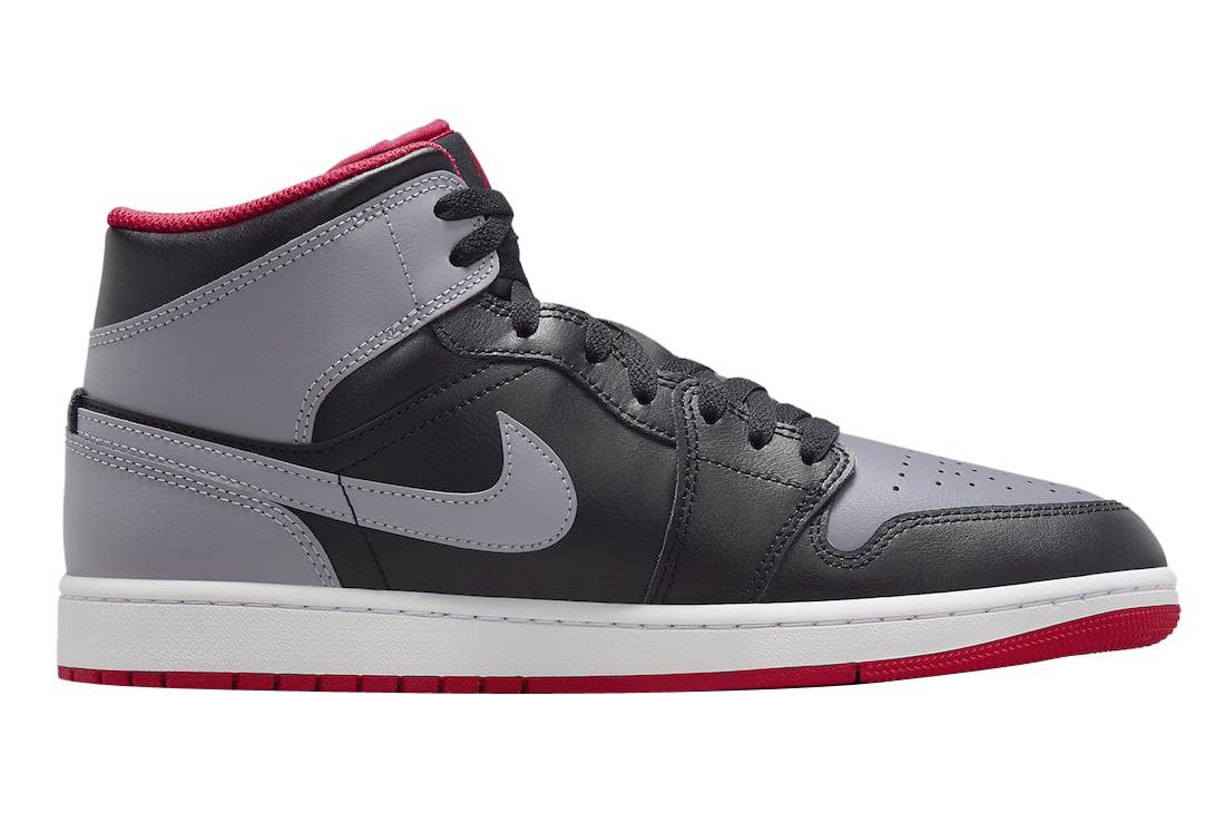 Air Jordan 1 Mid Black Cement Grey - Image 3