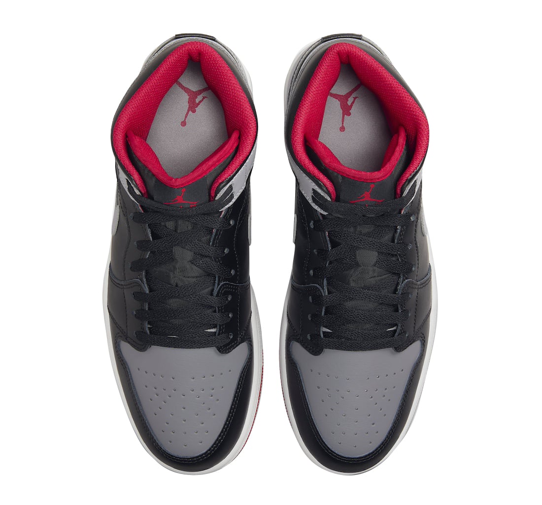 Air Jordan 1 Mid Black Cement Grey - Image 4