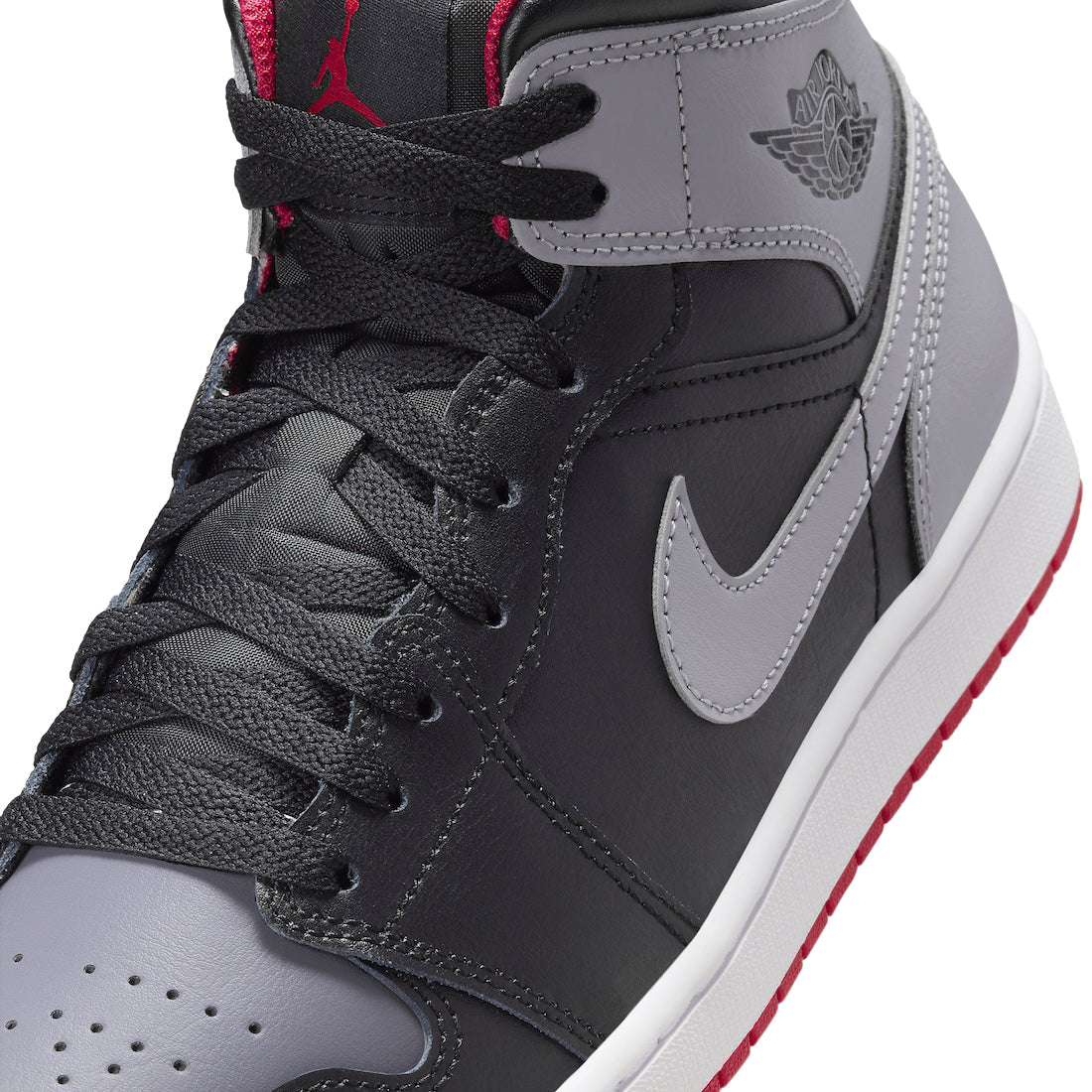 Air Jordan 1 Mid Black Cement Grey - Image 7