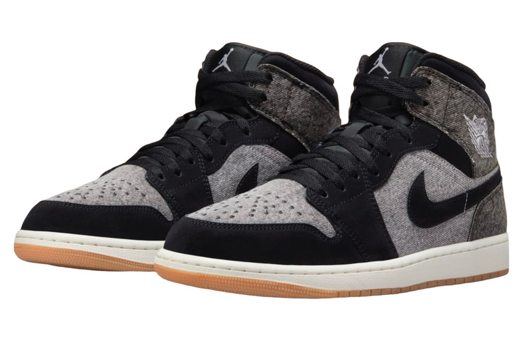 Air Jordan 1 Mid Black Denim - Image 2
