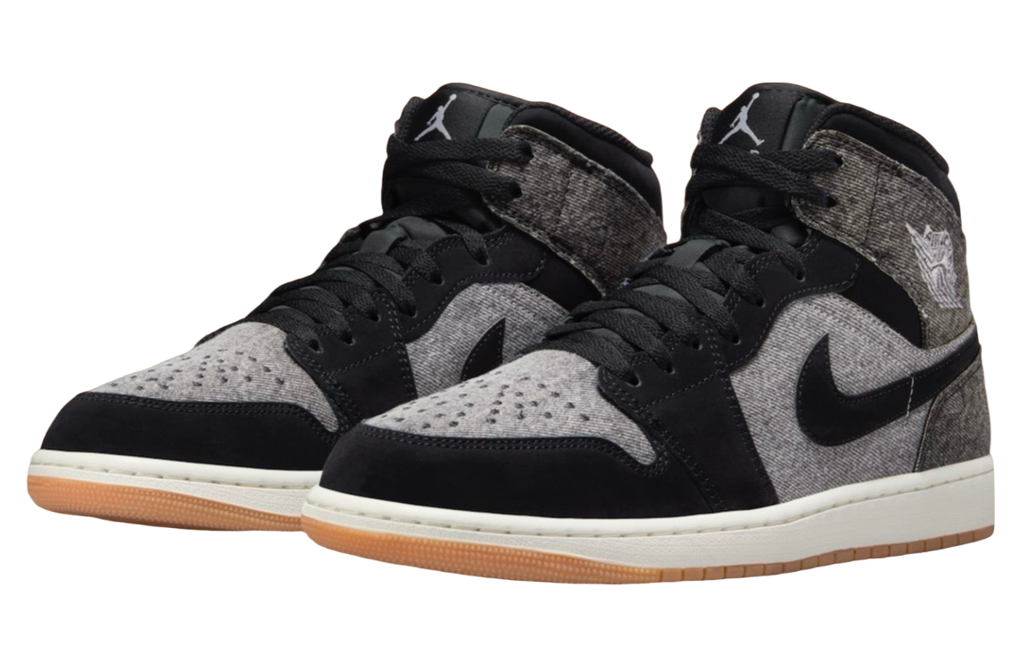 Air Jordan 1 Mid Black Denim - Image 2