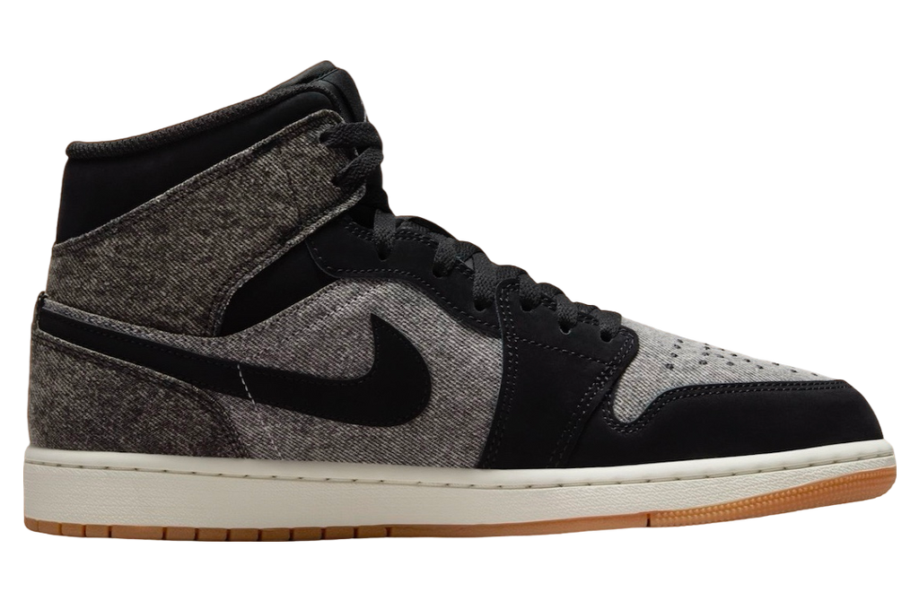 Air Jordan 1 Mid Black Denim - Image 3