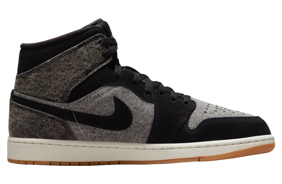 Air Jordan 1 Mid Black Denim - Image 3