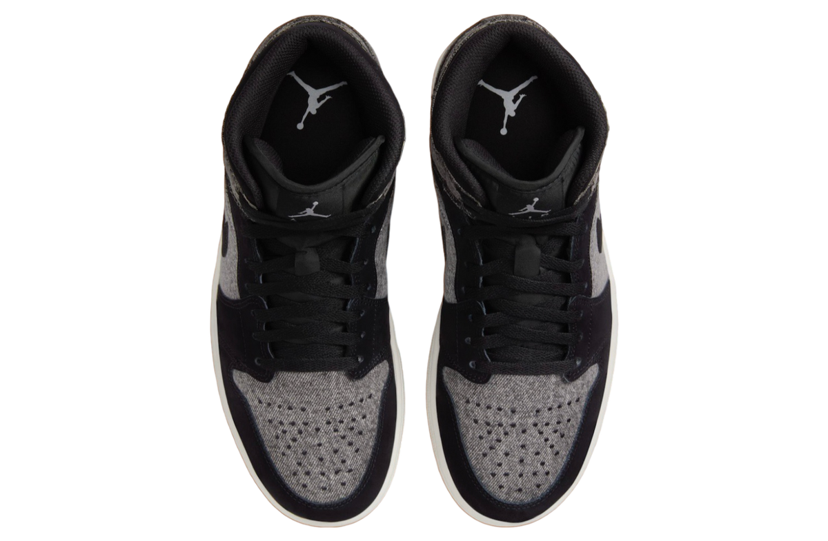 Air Jordan 1 Mid Black Denim - Image 4