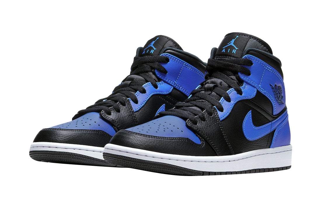 Air Jordan 1 Mid Black Hyper Royal - Image 2