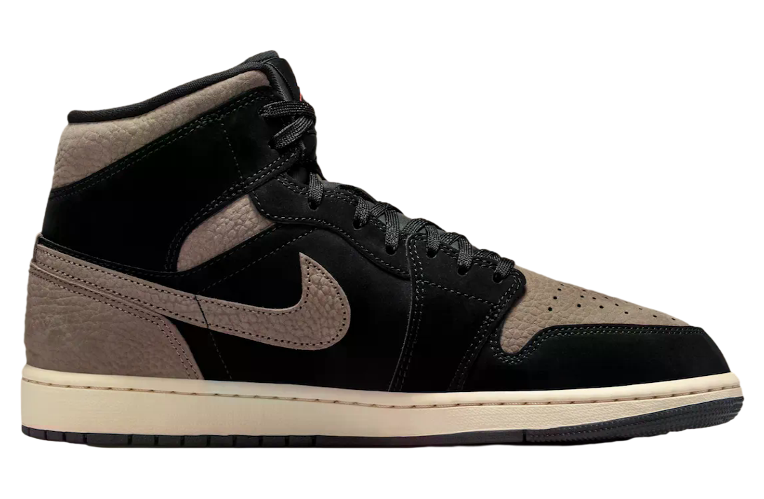 Air Jordan 1 Mid Black / Light Wild Mango - Image 3
