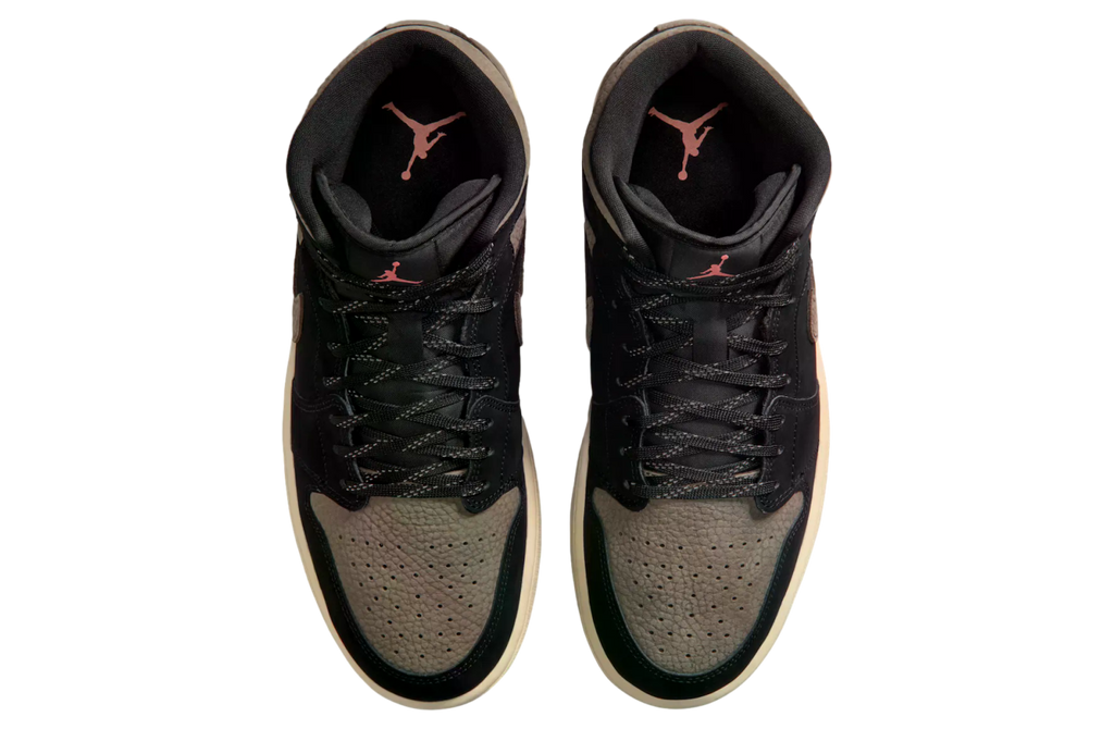 Air Jordan 1 Mid Black / Light Wild Mango - Image 4
