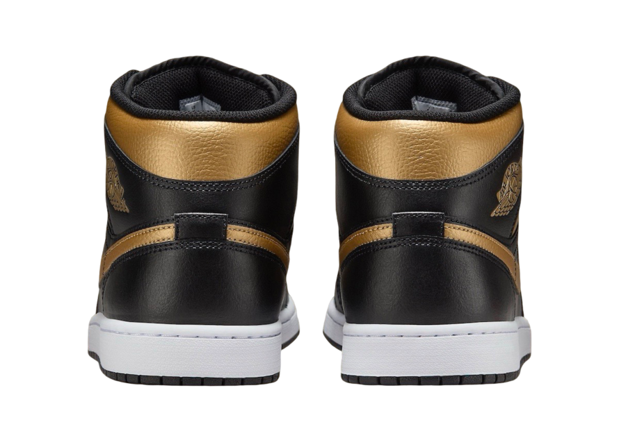 Air Jordan 1 Mid Black Metallic Gold - Image 5