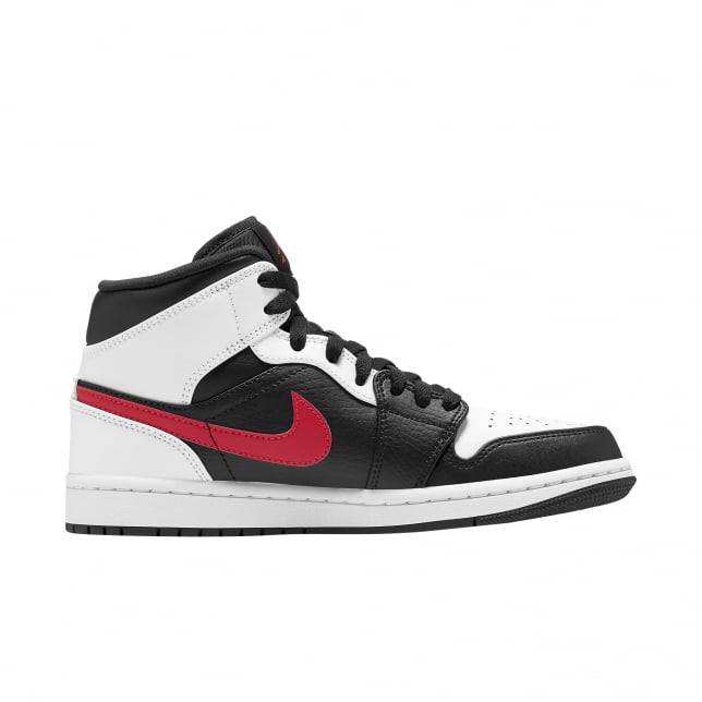 Air Jordan 1 Mid Black White Chile Red - Image 2