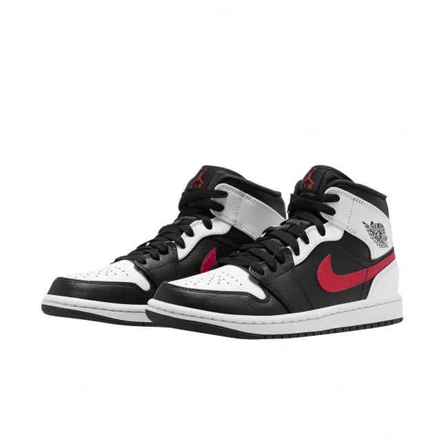 Air Jordan 1 Mid Black White Chile Red - Image 7