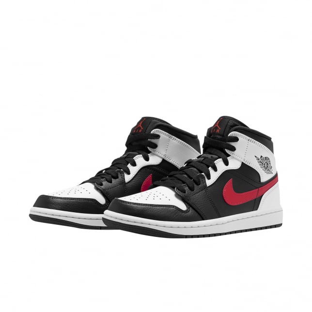 Air Jordan 1 Mid Black White Chile Red - Image 8
