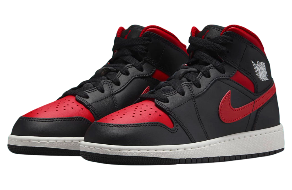 Air Jordan 1 Mid Bred Black / Red - Image 2