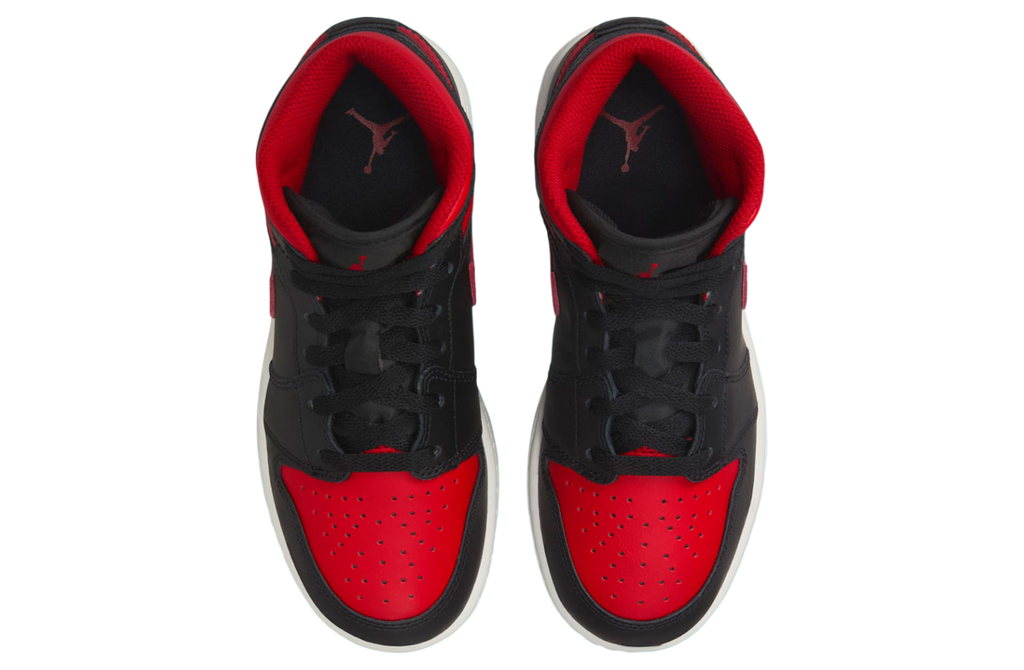 Air Jordan 1 Mid Bred Black / Red - Image 3