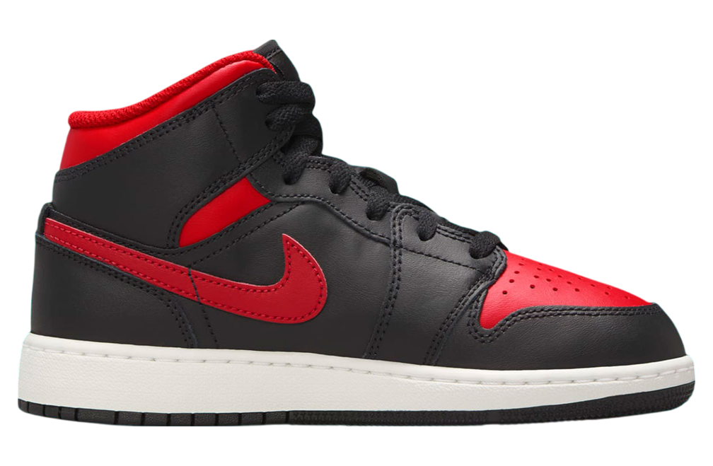 Air Jordan 1 Mid Bred Black / Red - Image 5