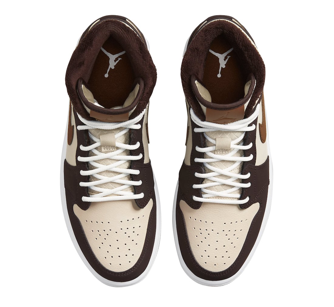 Air Jordan 1 Mid Cream Dark Chocolate - Image 4