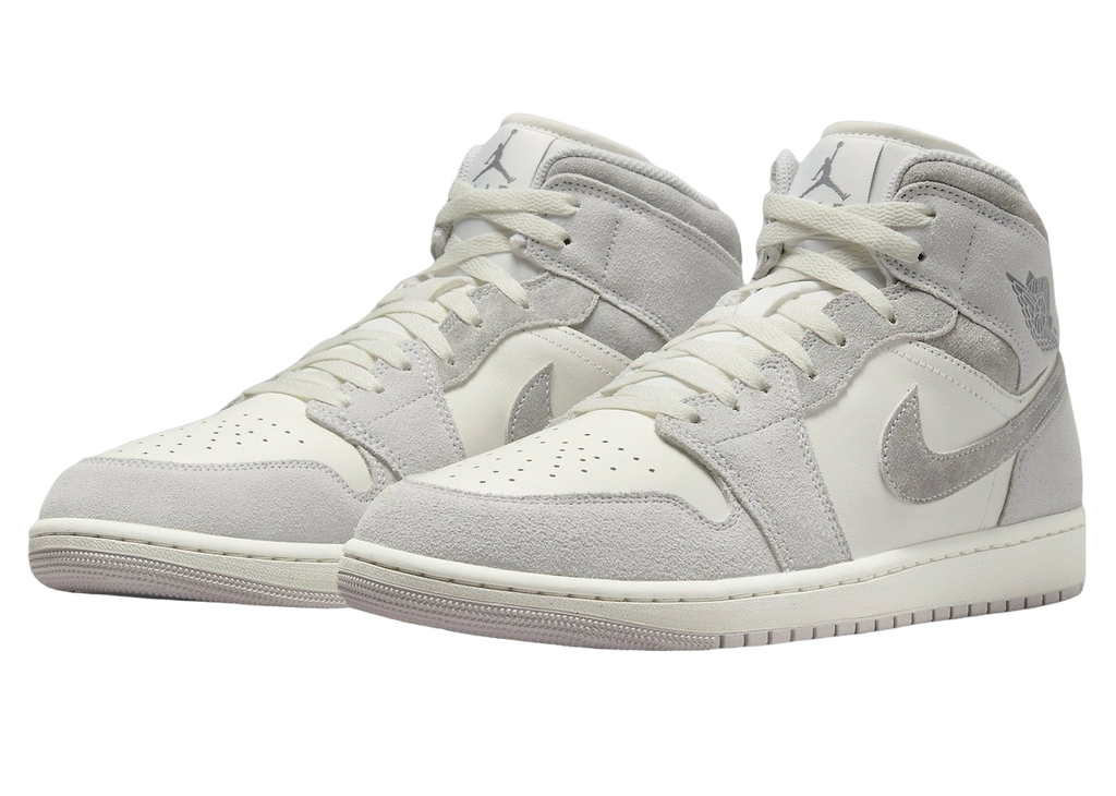 Air Jordan 1 Mid Grey Suede - Image 2