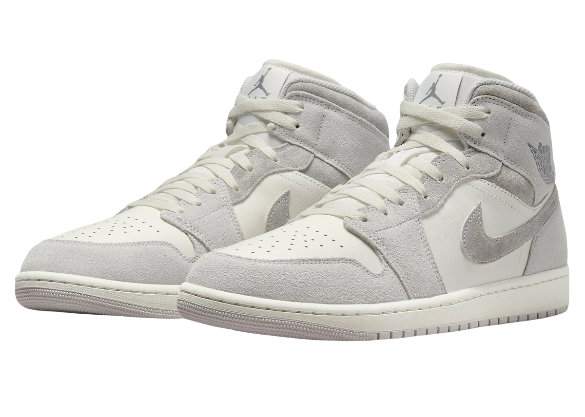 Air Jordan 1 Mid Grey Suede - Image 2