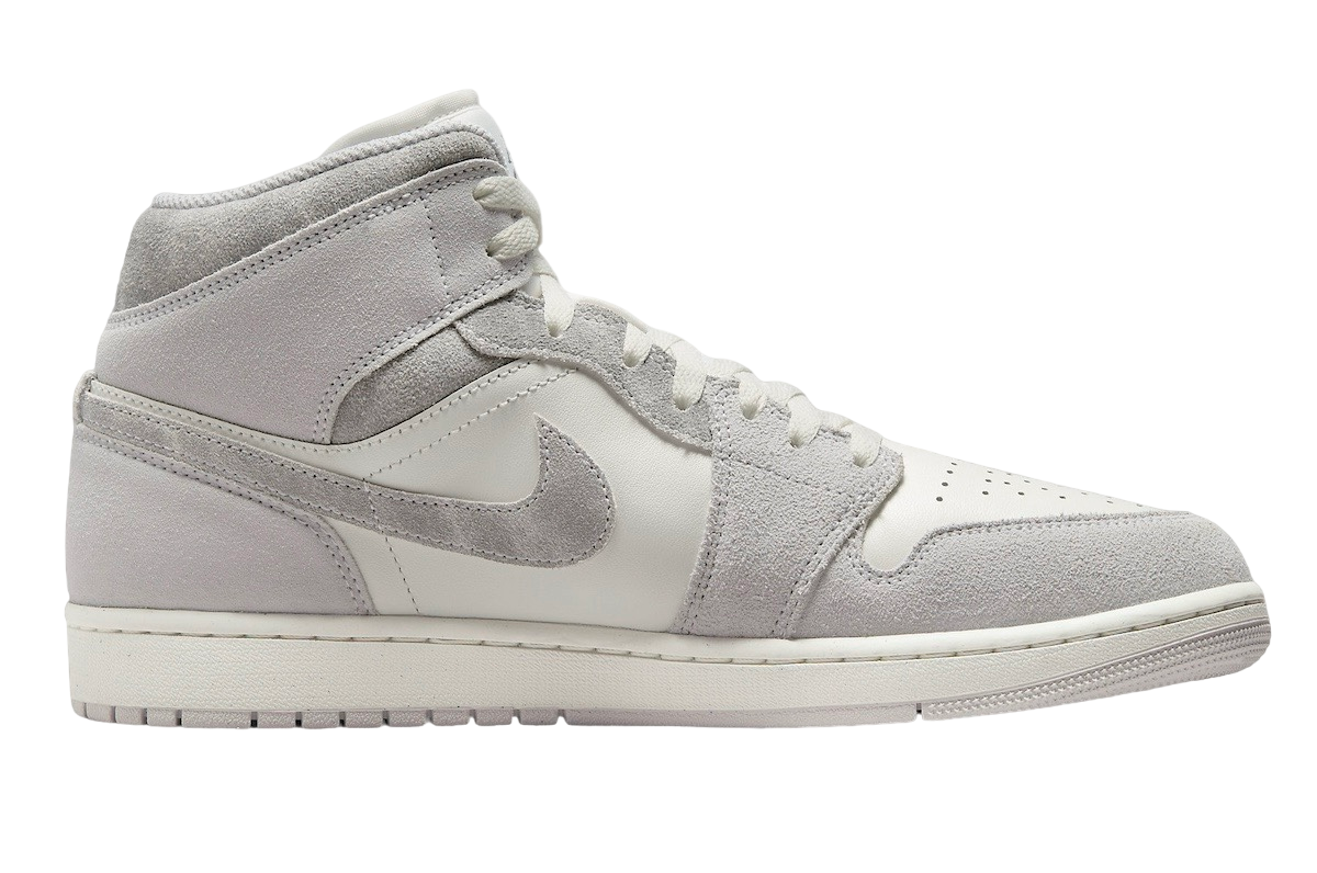 Air Jordan 1 Mid Grey Suede - Image 3