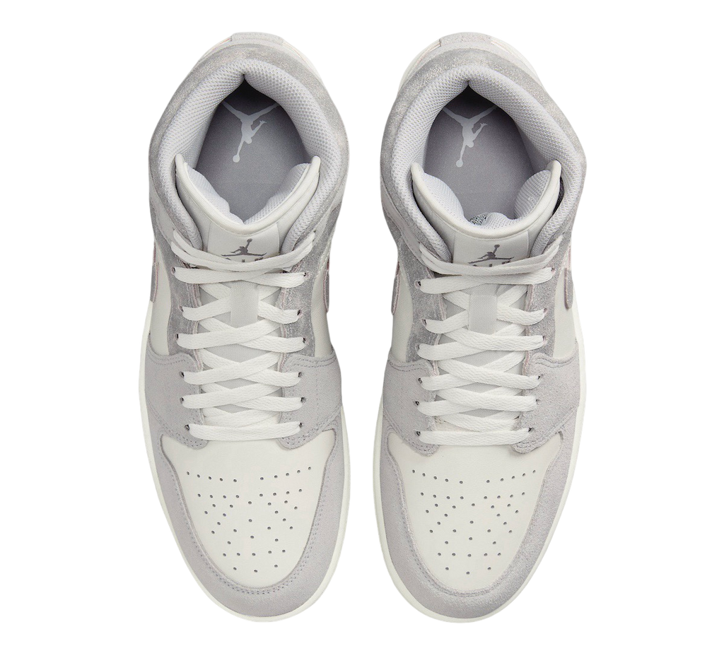 Air Jordan 1 Mid Grey Suede - Image 4