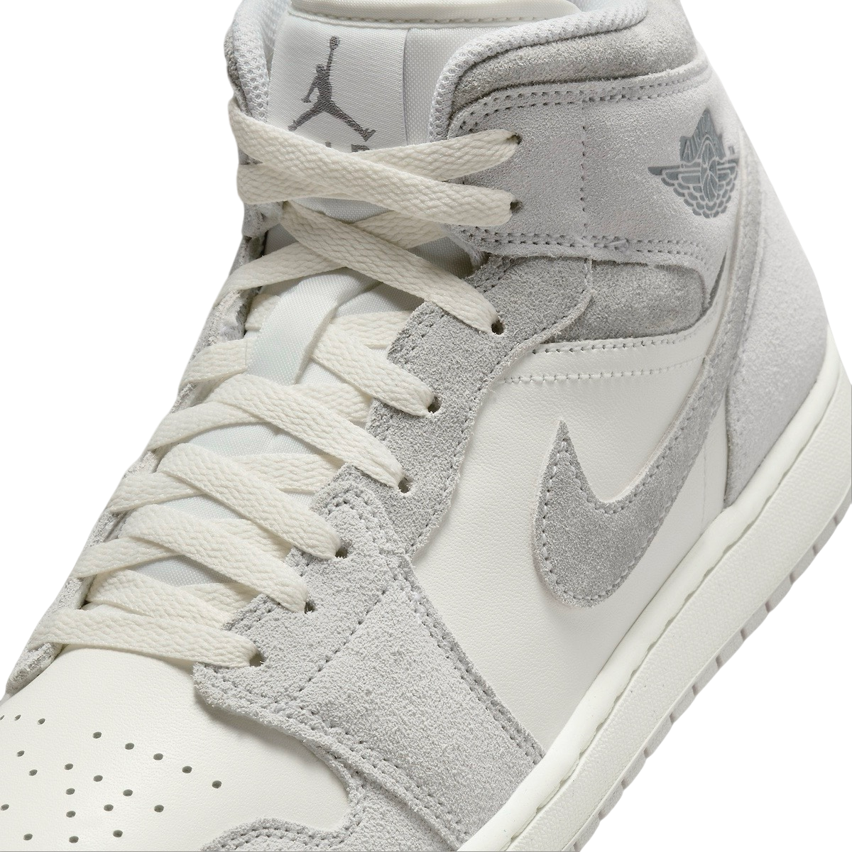 Air Jordan 1 Mid Grey Suede - Image 7