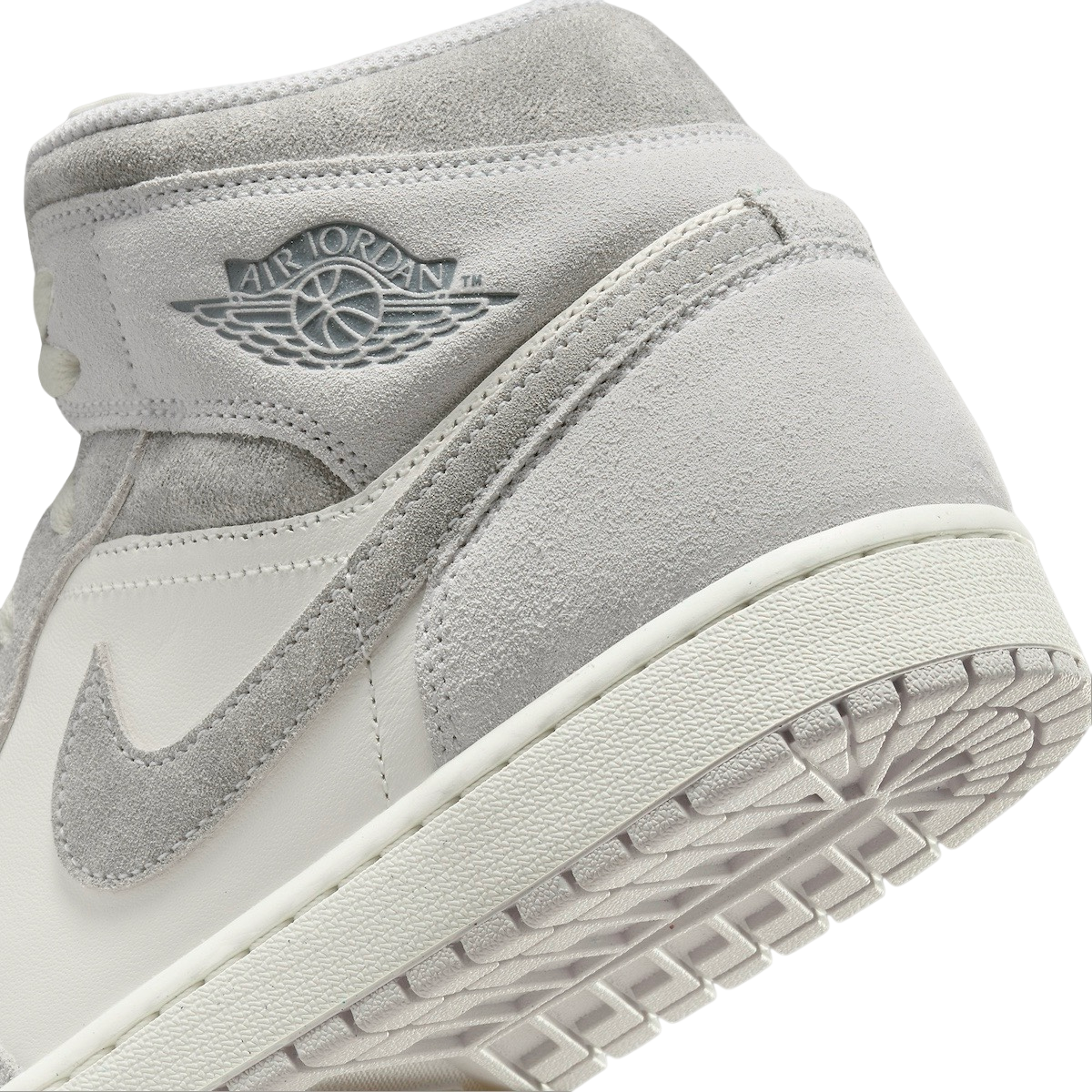 Air Jordan 1 Mid Grey Suede - Image 8