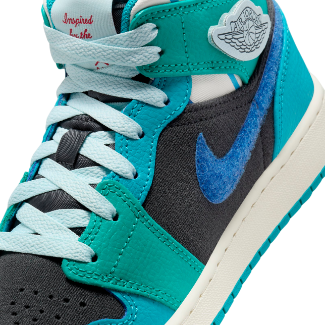 Air Jordan 1 Mid GS Anthracite / Aquatone - Image 6