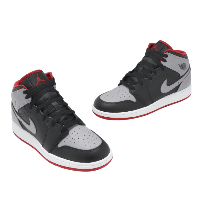 Air Jordan 1 Mid GS Black / Cement Grey - Image 6