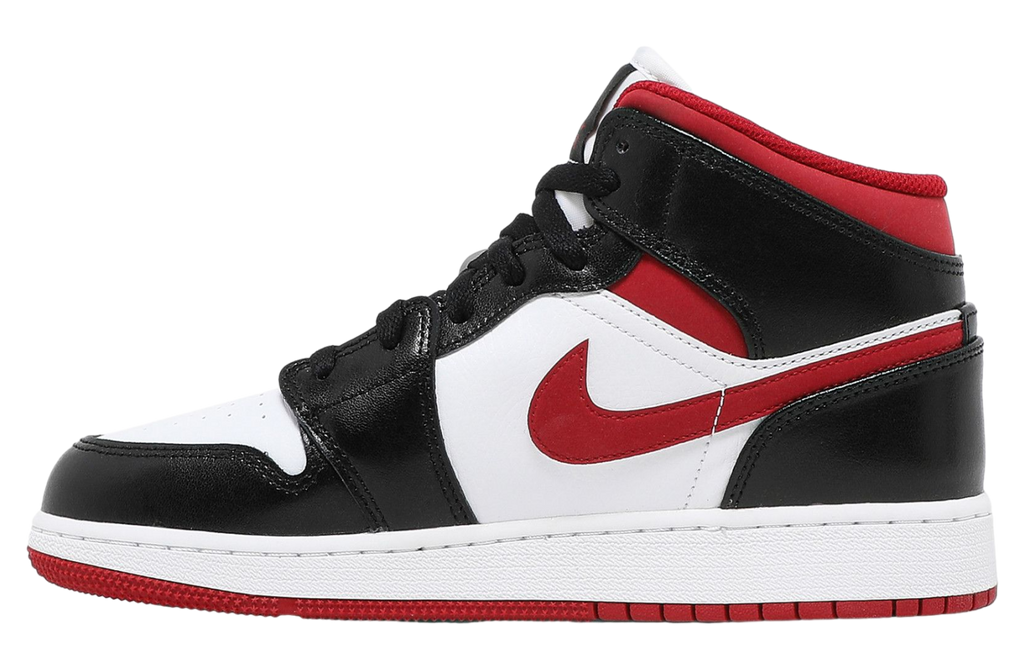Air Jordan 1 Mid GS Black Gym Red 2021 - Image 2