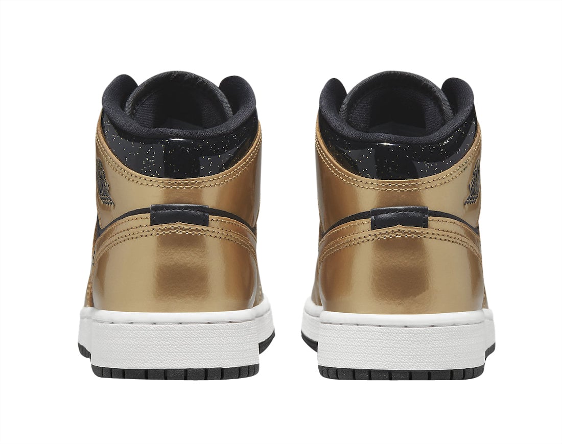 Air Jordan 1 Mid GS Black Metallic Gold - Image 5