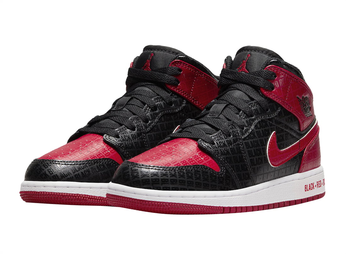 Air Jordan 1 Mid GS Bred 2022 - Image 2
