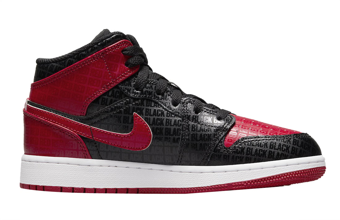 Air Jordan 1 Mid GS Bred 2022 - Image 3