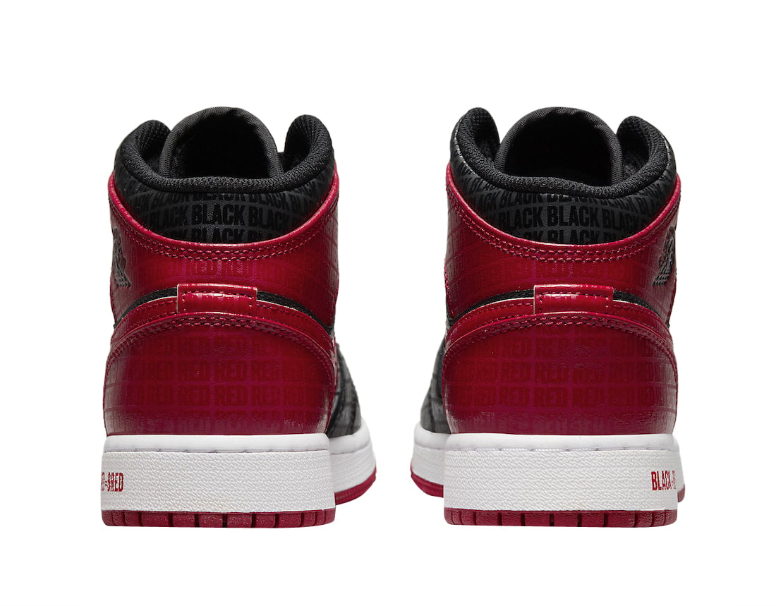 Air Jordan 1 Mid GS Bred 2022 - Image 5