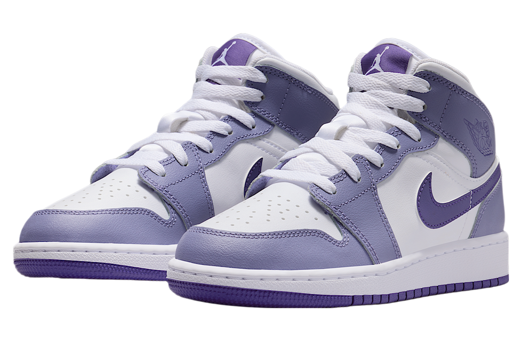 Air Jordan 1 Mid GS Dusty Amethyst / White - Image 5