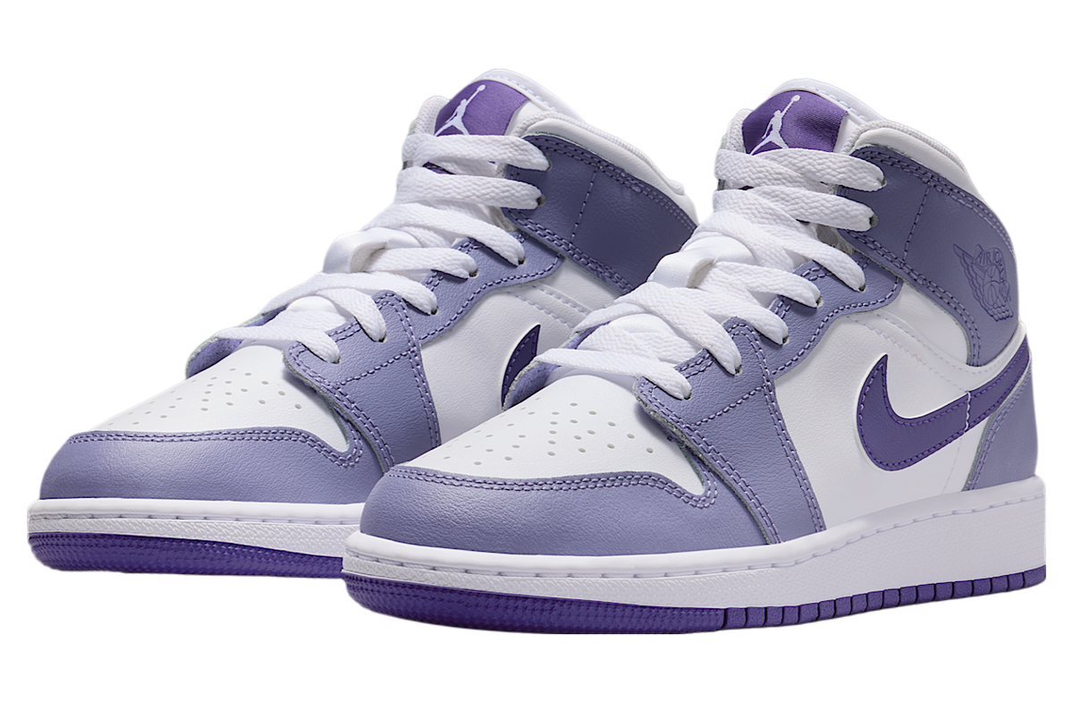 Air Jordan 1 Mid GS Dusty Amethyst / White - Image 5