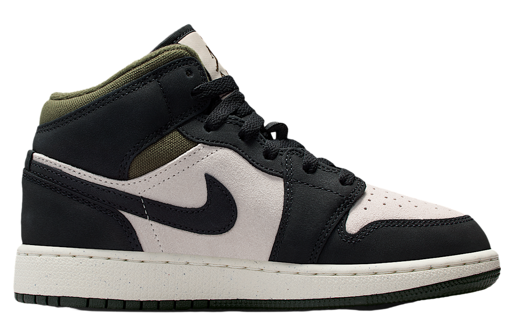 Air Jordan 1 Mid GS Light Orewood Brown / Medium Olive - Image 3