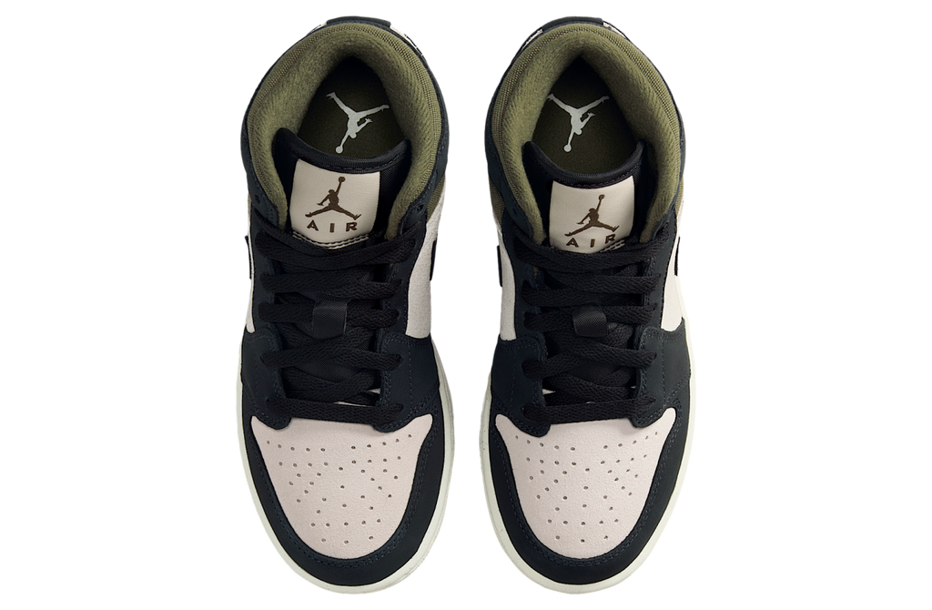 Air Jordan 1 Mid GS Light Orewood Brown / Medium Olive - Image 4